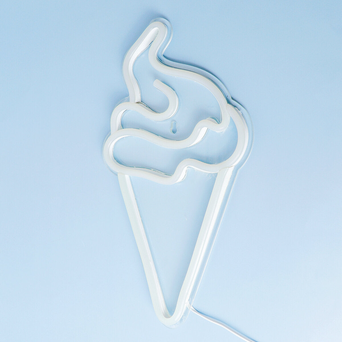 Ice Cream LED Neon Sign Light - Visual Artwork Night Light for Bedroom and Home Wall Lamps