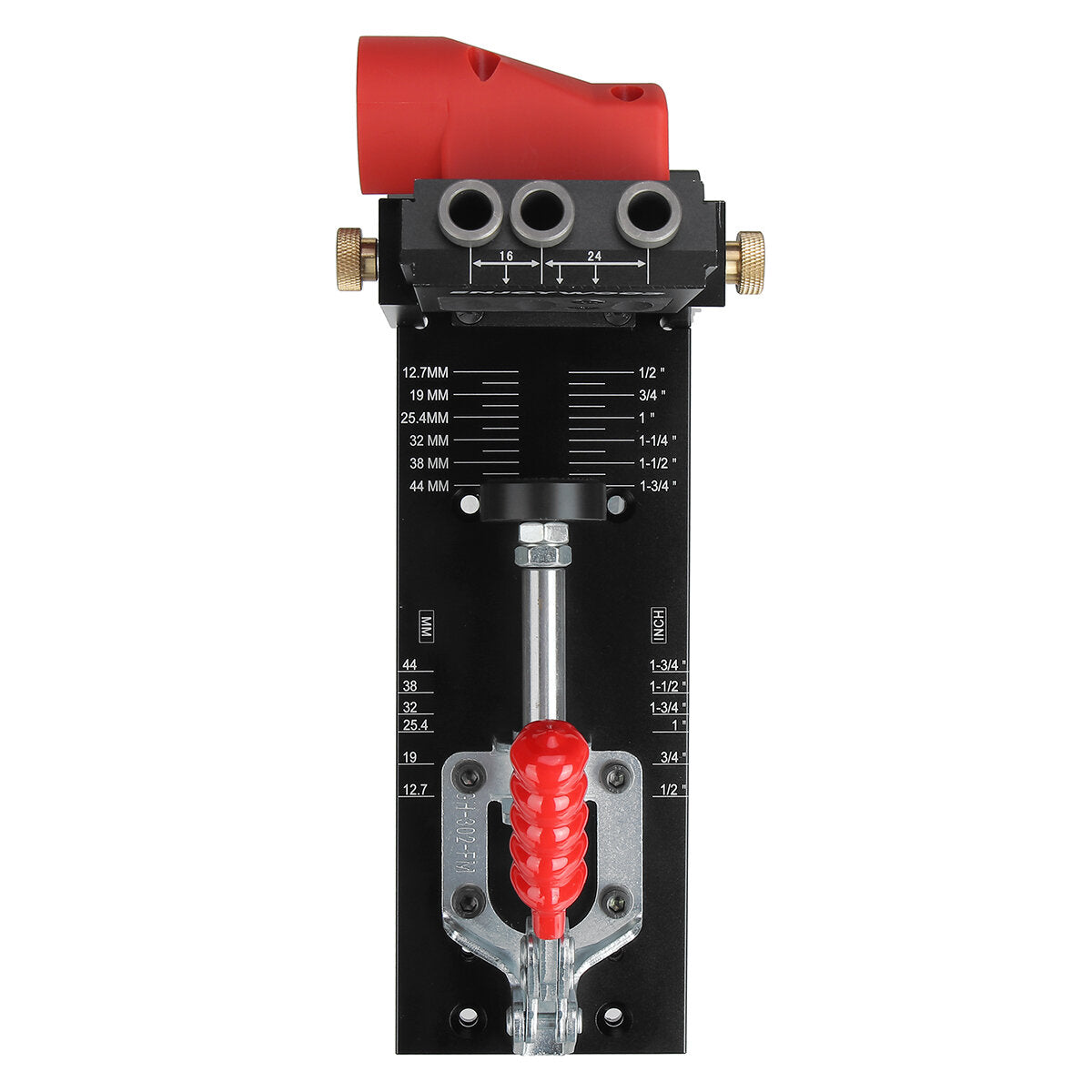 Adjustable Aluminum Pocket Hole Jig Kit for Woodworking with Drill Bit Guide