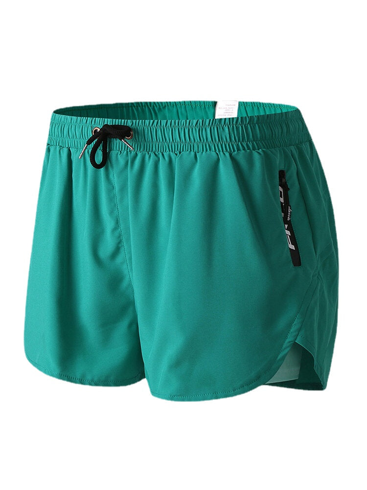 Men's Breathable Moisture-Wicking Bicycle Shorts with Drawstring, Mesh Liner, and Zipper Pocket