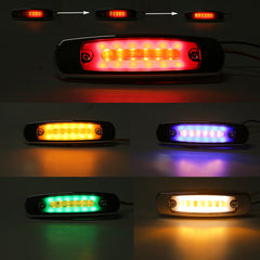 12/24V Waterproof 18 LED Side Flowing Marker Light for Truck, Trailer, Lorry