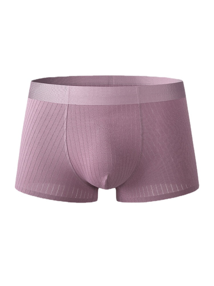 Nahtlose, atmungsaktive, antibakterielle U-konvexe Beutel-Boxershorts für Herren aus Baumwolle – einfarbig für zu Hause