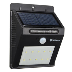 10 LED Solar Powered Wall Lights, 200LM Outdoor Garden Lamp for Door and Fence