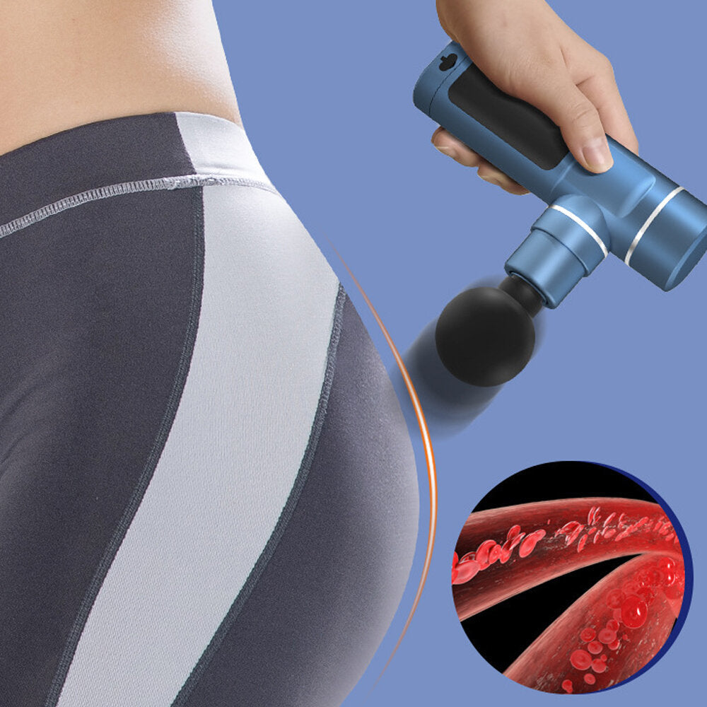 Smart Electric Muscle Massager - Portable, Deep Tissue, USB Rechargeable, 4 Heads, Professional Fascial Therapy