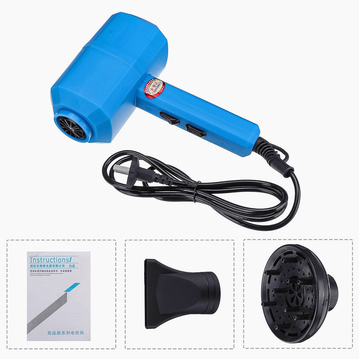 2000W Household Hair Dryer with Negative Ion Technology