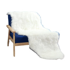 190x70CM Rectangle Sheepskin Rug - Artificial Wool, Soft for Chair, Sofa, Bedroom, Floor Carpet