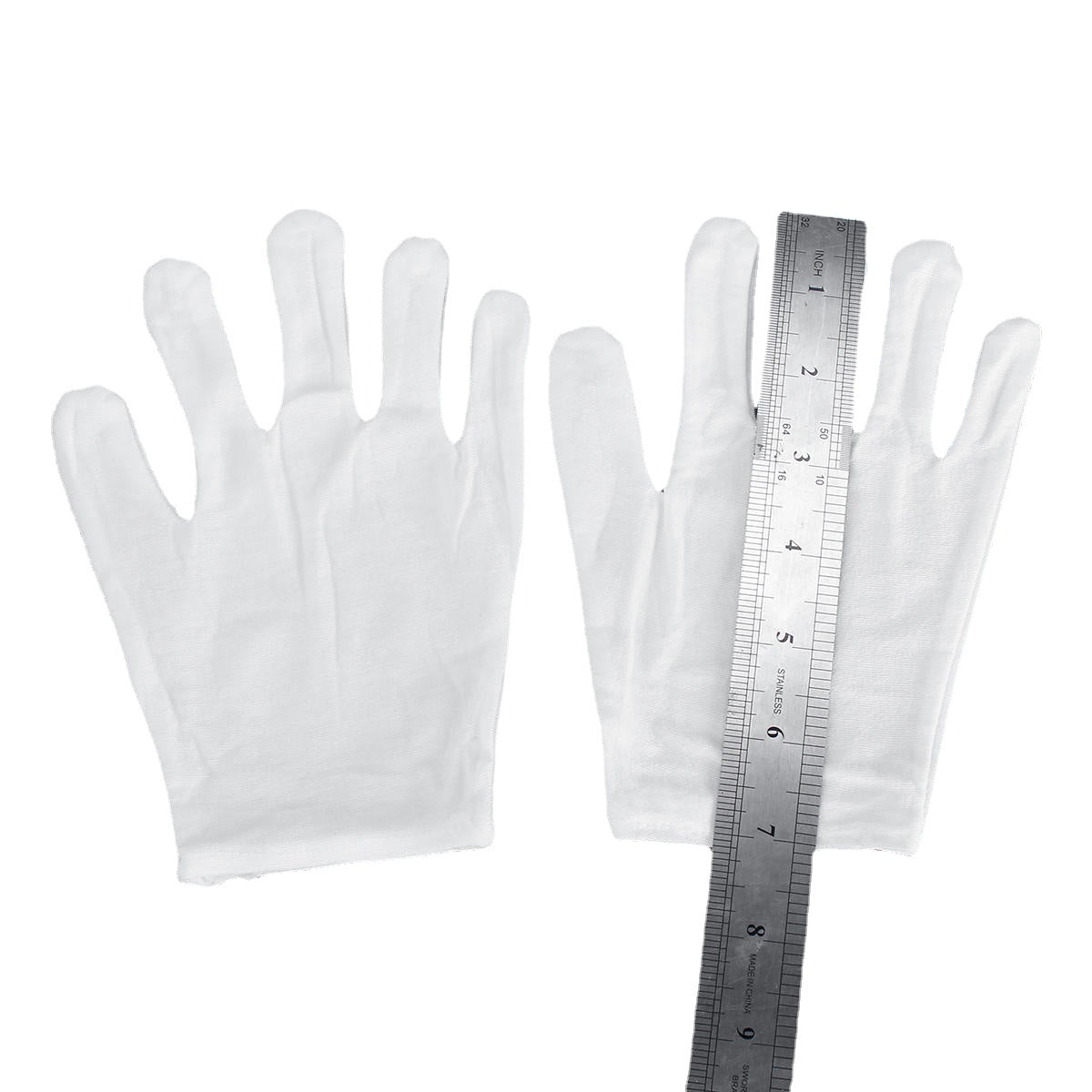 12 Pairs Non-Slip Cooling Work Gloves for Workshop Labor - White