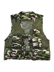 Men's Multi-Pocket Mesh Fishing & Climbing Vest - Breathable, Sporty, Multifunctional