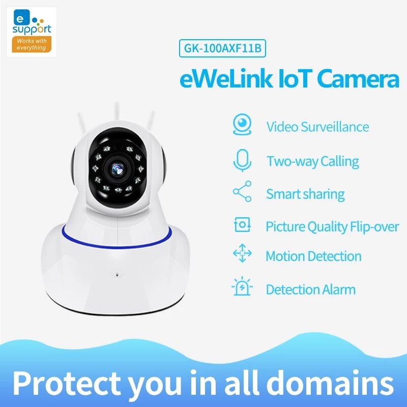 Smart Wireless IOT WIFI CCTV 720P IP Camera with APP Remote Control, Night Vision, Home Security Video Surveillance