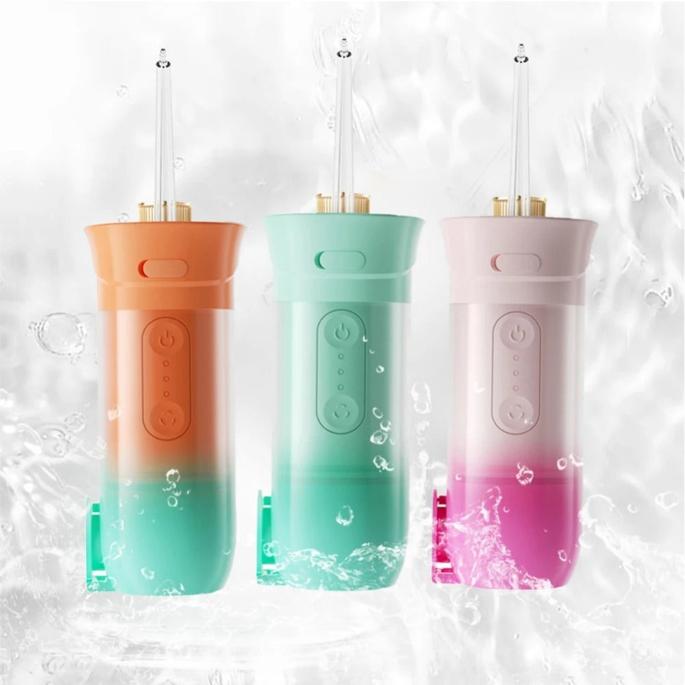 Pocket Water Flosser | 230ml Dental Irrigator - Mini Travel Oral Cleaner with 3 Modes for Braces