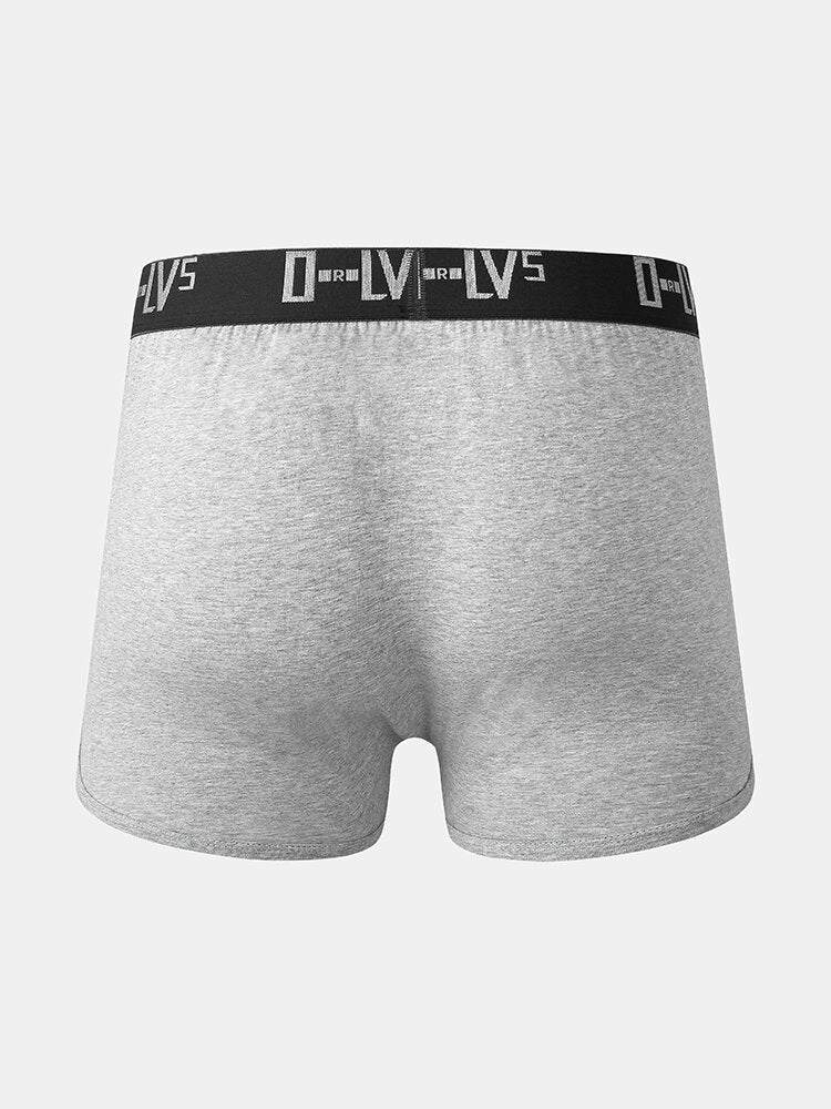 Lockere, atmungsaktive Boxershorts für Herren aus Baumwolle mit mittlerer Taille und elastischem Bund
