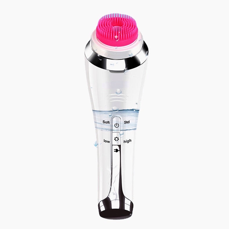 4-in-1 Electric Facial Cleansing Brush with Heating Massage for Deep Cleaning and Blackhead Removal