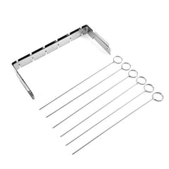 Portable Stainless Steel BBQ Rack - Skewer Meat Grill for Camping