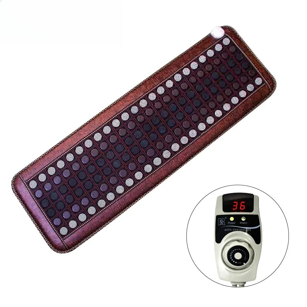 Jade & Tourmaline Far Infrared Heating Mat - Hot Stone & Negative Ion Therapy for Back Pain & Body Relax