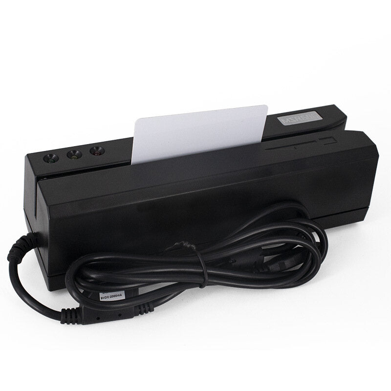 USB Card Magstripe Reader Writer with Built-in Adaptor for Windows MSR206 MSR X6 MSRX6BT