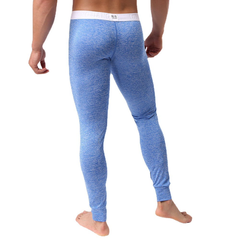 Men's Thermal Tights with Elastic U-Convex Pouch - Sleepwear & Fitness Long Johns