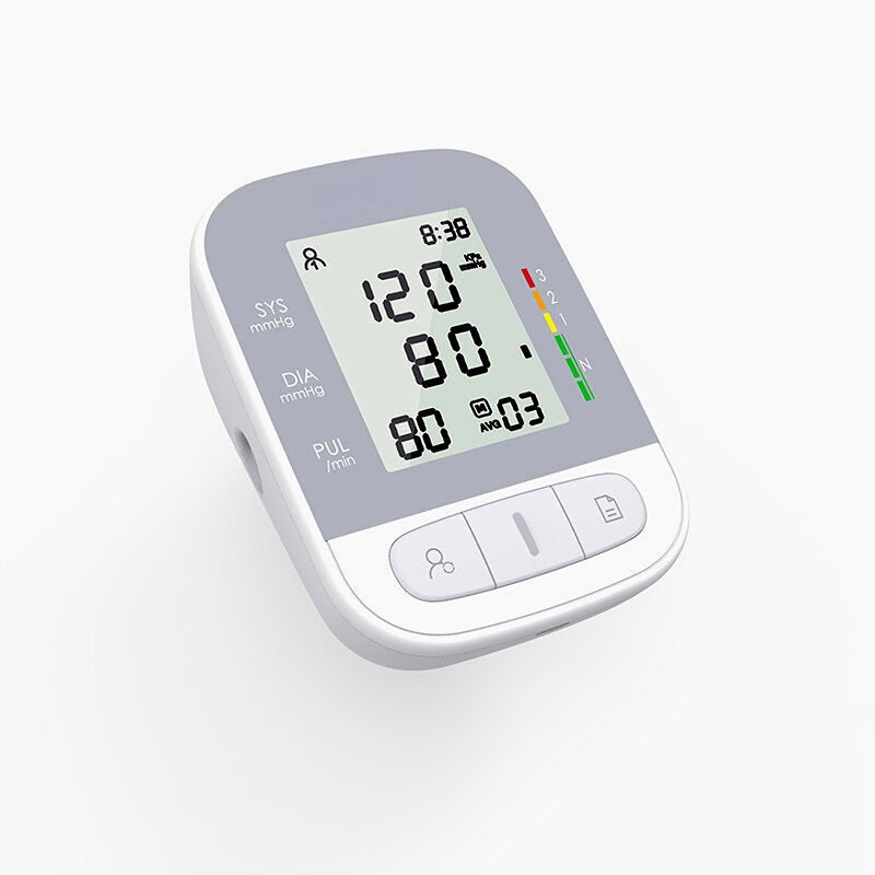 Portable Digital Blood Pressure Monitor with LCD Display, One-Touch Operation, and Dual Memory Storage