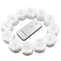 12PCS LED Flickering Tea Light Candles with Remote Control for Home, Garden, and Balcony Decor