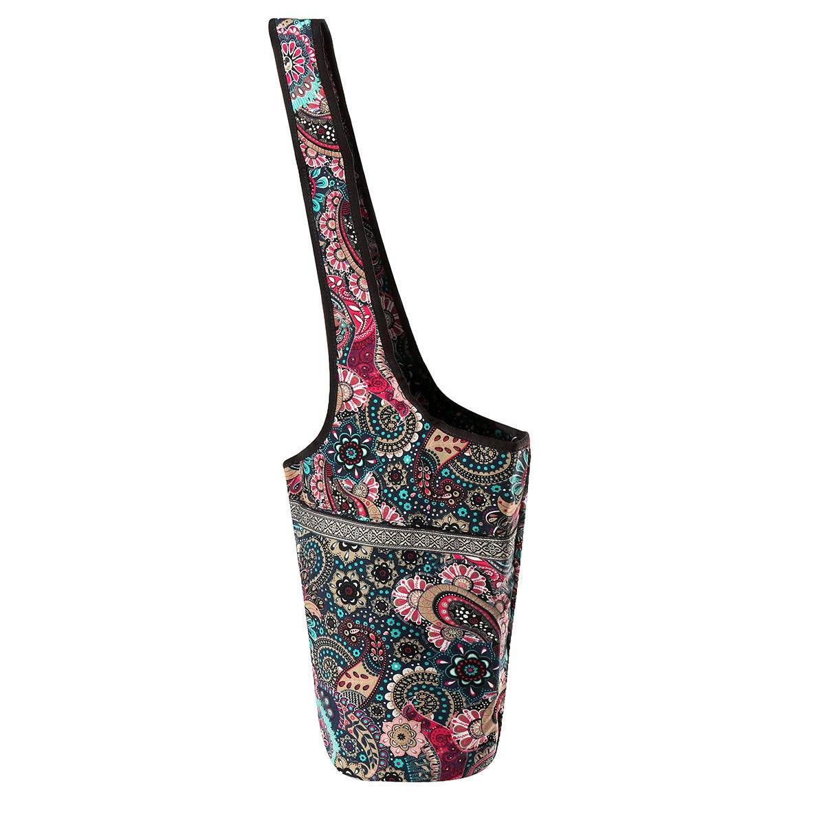 Large Capacity Fashion Printed Canvas Yoga Bag - Fits Most Yoga Mats