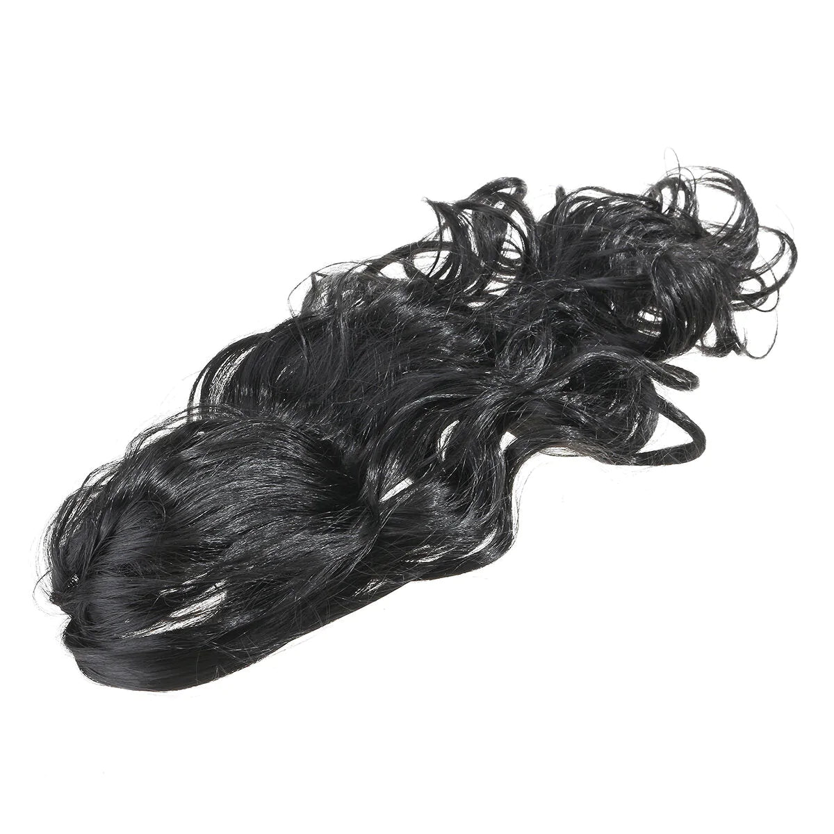 24" Long Hair Extension Bun Wig Ponytail - Matte High Temp Silk Fiber Claw Clip