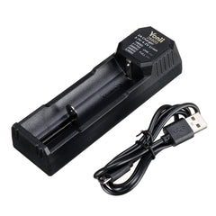 USB-Schnellladegerät 5 V, 2 A für Li-Ionen-Akkus 32650/26800/26650/21700/18650