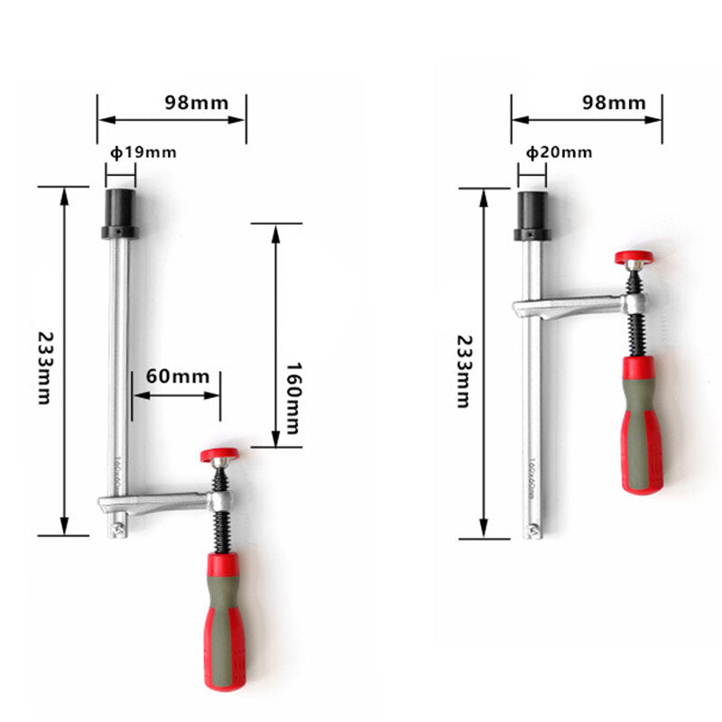 20mm Bench Dog Clamps for MFT Table - Carpentry & Cabinetry Hold Down Tools