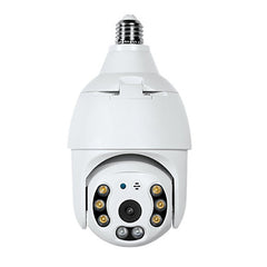 3MP WiFi Security Camera 360 Degree Smart Wireless Bulb, Full Color Night Vision, Two-Way Intercom, Mobile Tracking, Indoor