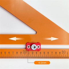 2-in-1 Drilling Positioning Angle Ruler - Accurate Woodworking Tool for Cabinet Drawer Installation, Lightweight & Durable