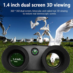 Dual Tube Night Vision Scope, 300m Infrared, 2.5k Ultra HD, Head-mounted Hunting Telescope