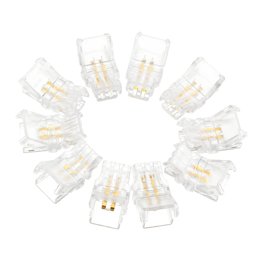 10PCS 2Pin 8MM Waterproof Connector for Single Color LED Strip Light - Board to Board/Wire