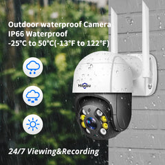 1080P Outdoor WIFI PTZ IP Camera, 2MP Speed Dome, Wireless, Cloud-SD Slot, ONVIF, 2-Way Audio, CCTV Surveillance