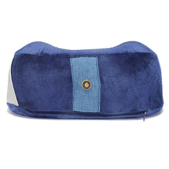 Blue Slow Rebound Memory Foam U-Shaped Neck Pillow with Storage Pouch for Travel