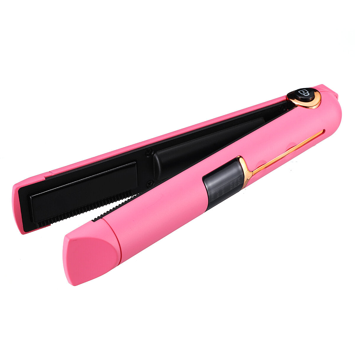 3-IN-1 Cordless Hair Straightener & Curler, USB Rechargeable, LED Display, Power Bank Function, Fast Heating Hair Flat Iron