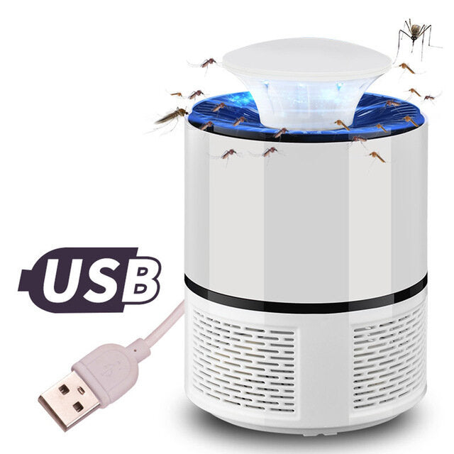 USB LED Electric Mosquito Zapper Killer Fly Insect Trap Lamp with UV Light Repeller