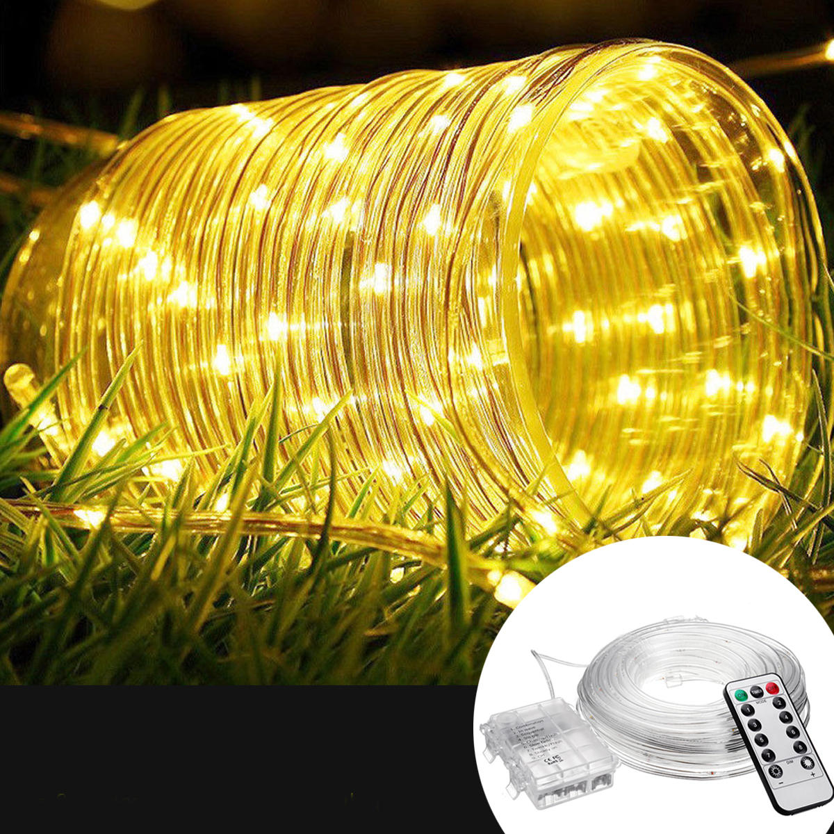 12M Battery Powered 120 LED String Lights - 8 Modes, Remote Control, Fairy Lamp for Party, Christmas, Home Decor