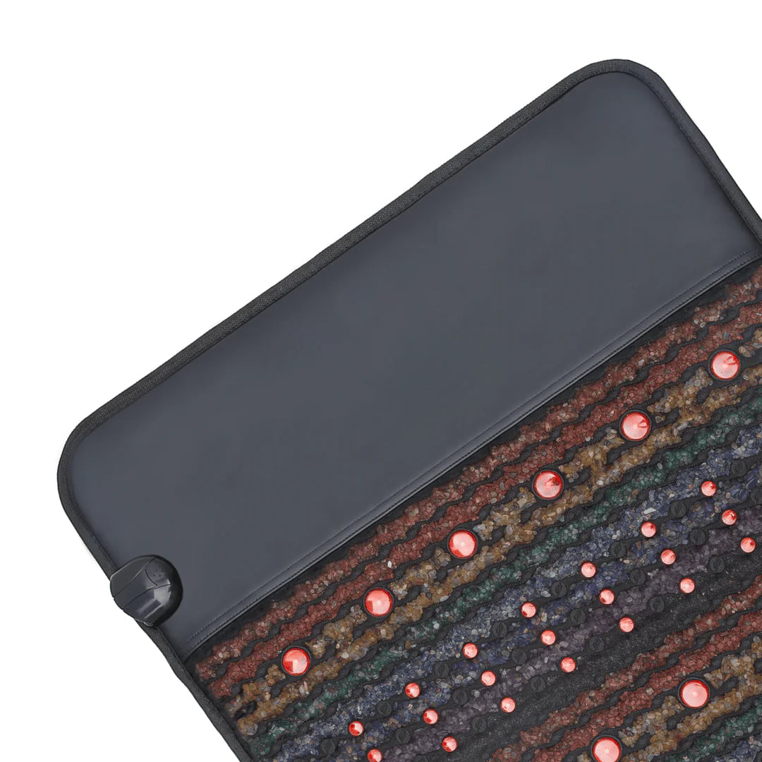 PEMF Infrared Therapy Mat Full Body 80x190cm | Amethyst & 8 Gemstones | Far Infrared + Red Light 660nm/850nm | 6 PEMF Coils