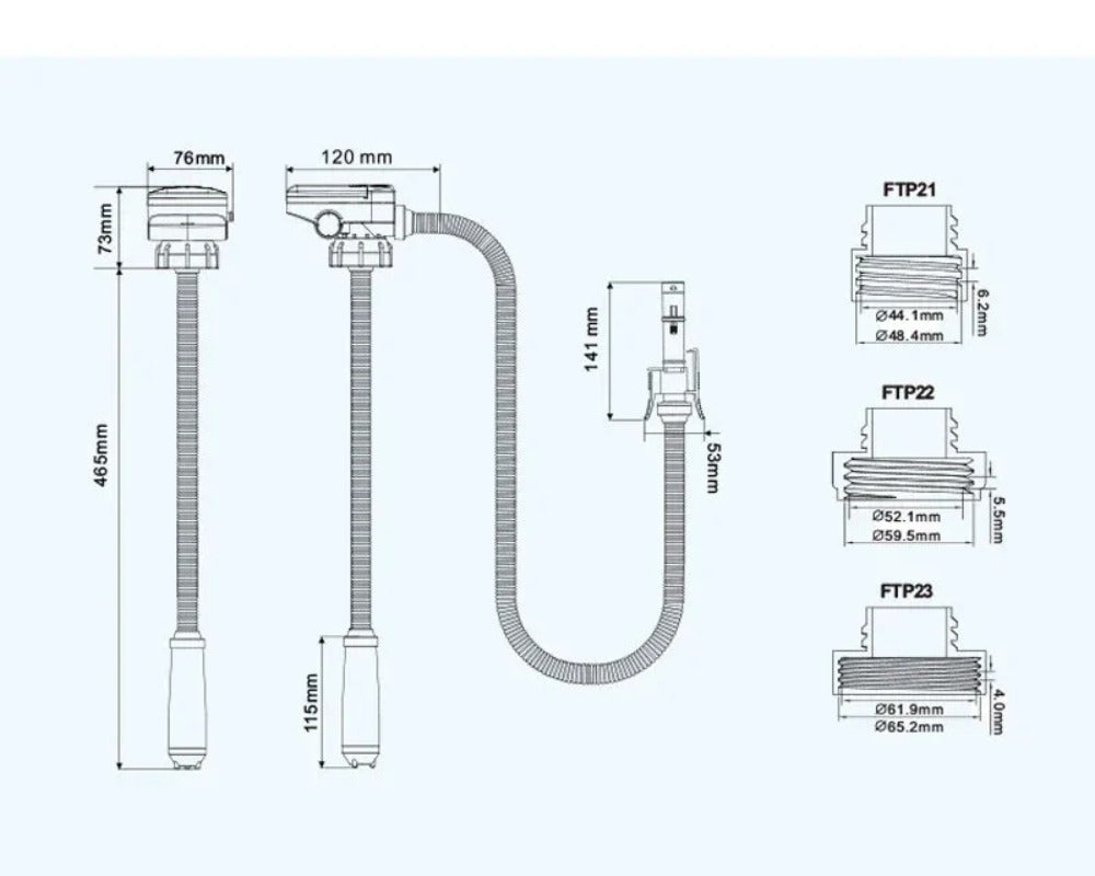 Portable 3V Fuel Transfer Pump, Auto-Stop, Battery Powered, 9.0LPM, 3 Adapters for Oil/Gas/Water