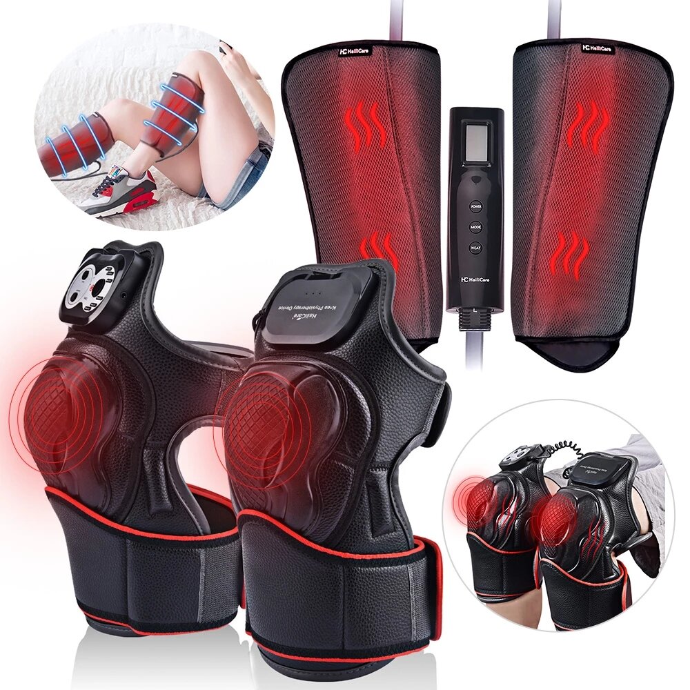 Heat Therapy Knee Massager for Arthritis Pain Relief - Vibration, High-Frequency Foot & Leg Massage Support