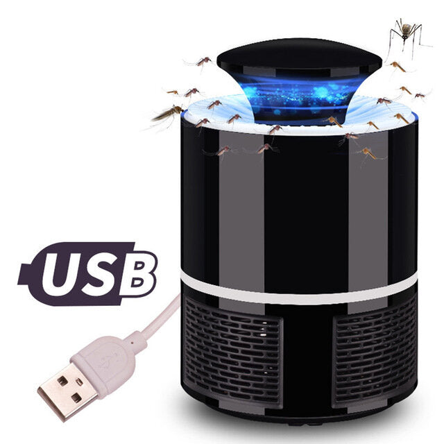 USB LED Electric Mosquito Zapper Killer Fly Insect Trap Lamp with UV Light Repeller