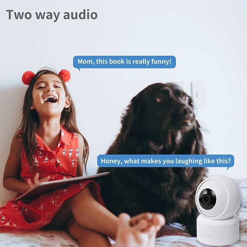 1296P WiFi Indoor Security Camera with Night Vision, Smart Home Surveillance, Baby Monitor, Webcam