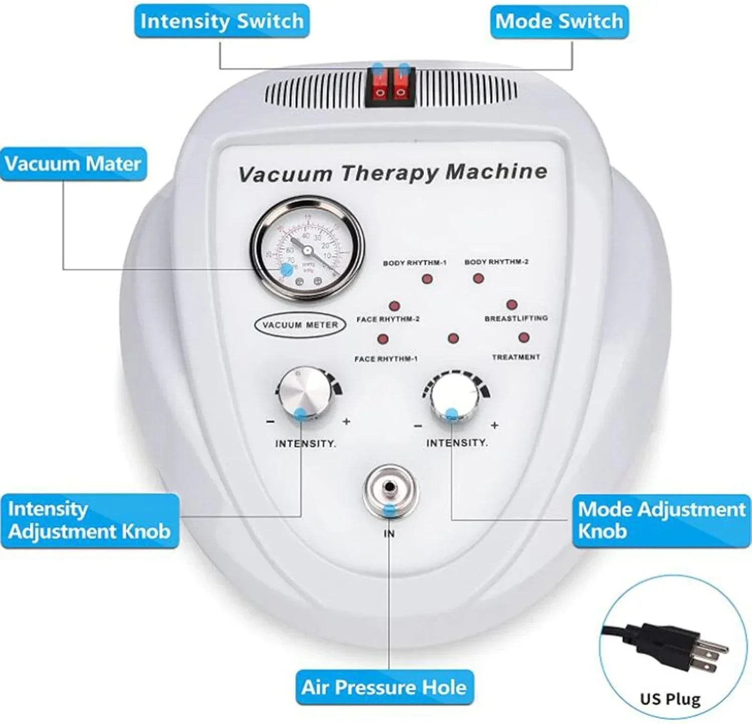 Breast & Butt Enlargement Vacuum Therapy Massager, Cellulite Reduction, Skin Tightening Machine