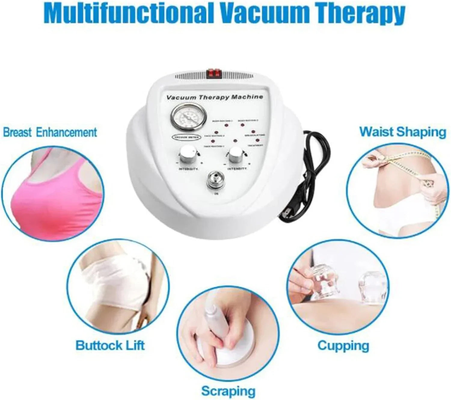 Breast & Butt Enlargement Vacuum Therapy Massager, Cellulite Reduction, Skin Tightening Machine