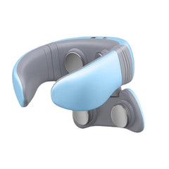 USB 650mAh TENS Pulse Neck Massager - 4 Heads, 5 Modes, Magnetic Stones for Cervical Pain Relief