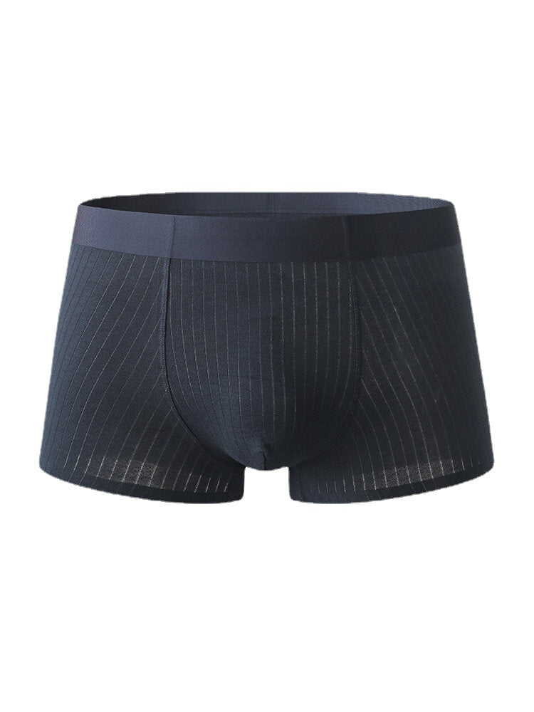Nahtlose, atmungsaktive, antibakterielle U-konvexe Beutel-Boxershorts für Herren aus Baumwolle – einfarbig für zu Hause