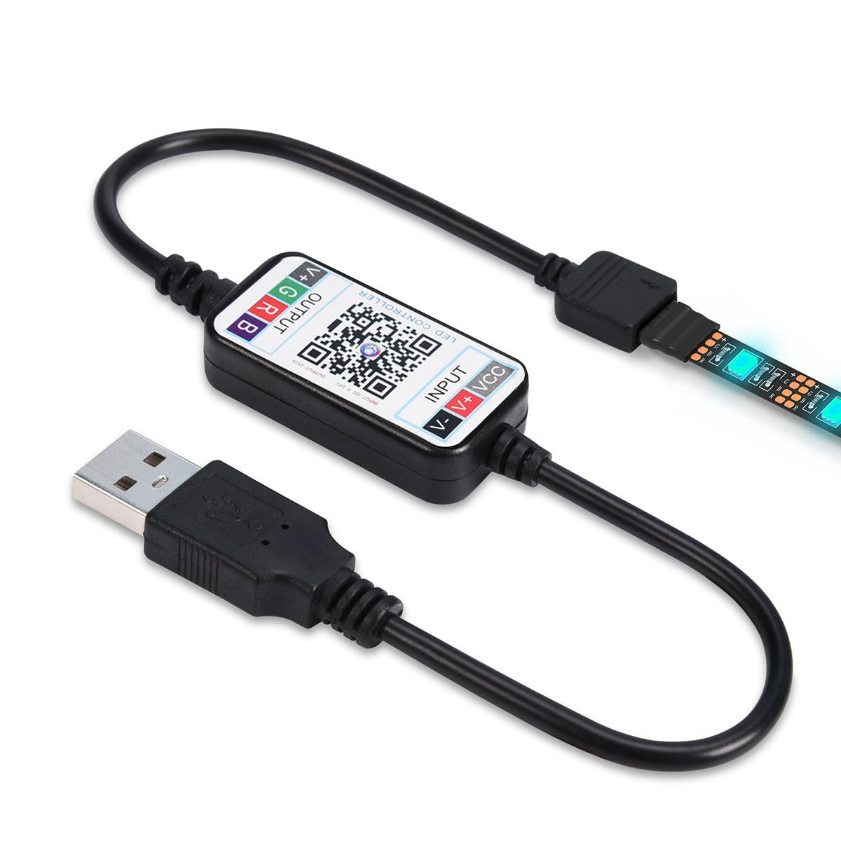 DC5V wasserdichter USB-RGB-LED-Lichtstreifen 1M-5M 5050 SMD Bluetooth-Steuerung für TV-/Computer-Hintergrundbeleuchtung