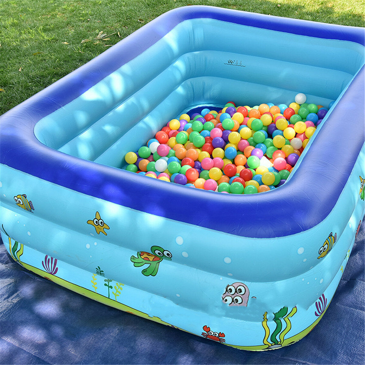 Children's Inflatable Pool Bathtub - Thickened, Wear-Resistant Bubble Bottom for Baby & Adult Home Paddling