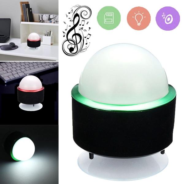 Mini Portable Bluetooth Wireless Speaker & LED Night Light for iPhone, Tablet, MP3