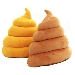 Funny Brown Yellow Poo Shape Throw Pillow for Bed, Sofa, Chair - Creative Plush Cushion