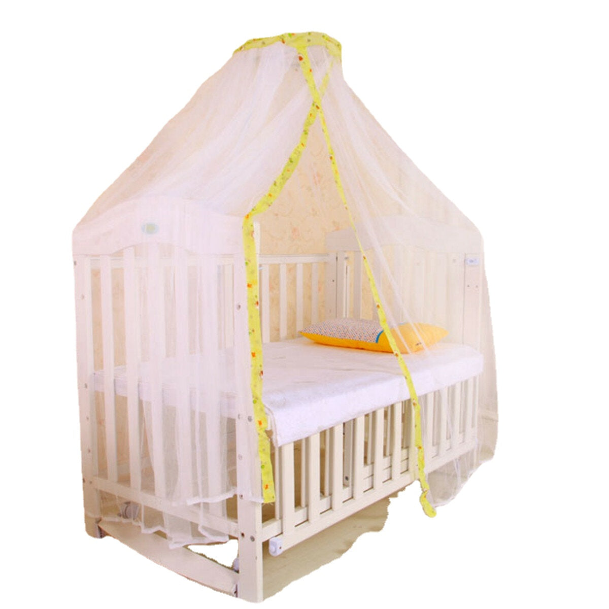 Baby Crib Mosquito Net - Toddler Bed Dome Canopy Mesh Curtain for Cots and Tents