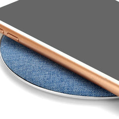 Fast Qi Wireless Charger Pad - Metal Cloth Mat, 9V 7.5W for iPhone & Samsung