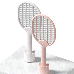 Electric Mosquito Swatter with Base - USB Rechargeable Fly & Insect Killer Repellent